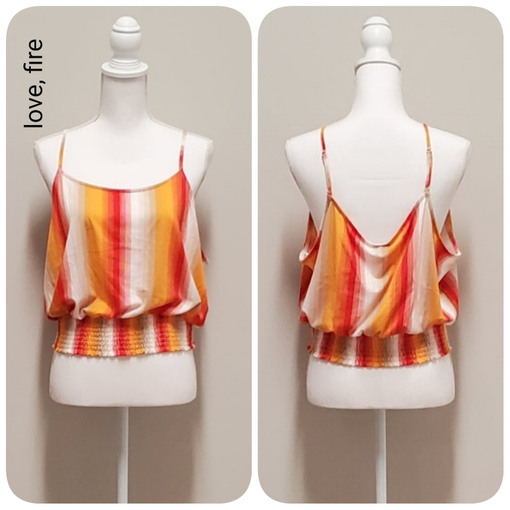 [Love, fire] Juniors Smocked Tank Top